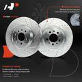 2 Pcs Front Drilled Brake Rotor for 2014 Jeep Cherokee