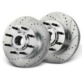 2 Pcs Front Drilled Brake Rotors for Ford F-250 F-350 Super Duty 2005-2007