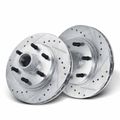 2 Pcs Front Drilled Brake Rotors for 1998 Chevrolet C2500