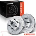 2 Pcs Front Drilled Brake Rotors for 1998 Chevrolet C2500