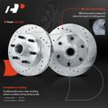 2 Pcs Front Drilled Brake Rotors for 1998 Chevrolet C2500