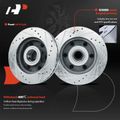 2 Pcs Front Drilled Brake Rotors for 1998 Chevrolet C2500