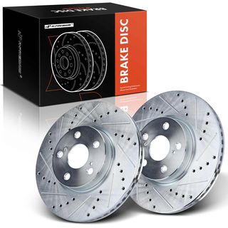 Front Drilled Brake Rotors for Toyota Corolla Matrix Scion xD Pontiac Vibe