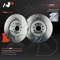 2 Pcs Front Drilled Brake Rotor for 2021 Volkswagen Tiguan