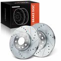 Front Drilled Brake Rotors for Audi A3 Volkswagen Golf Beetle Jetta