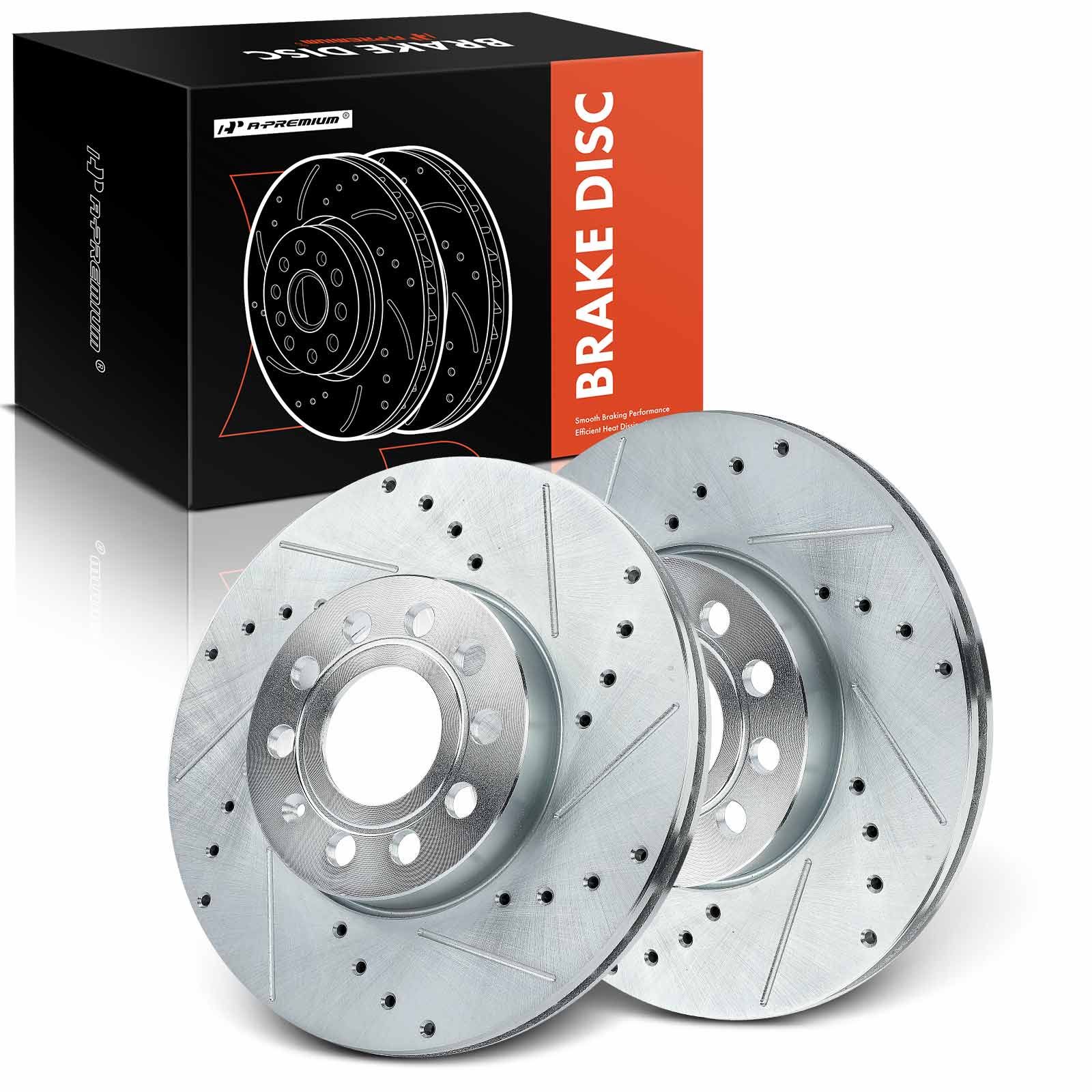 Front Drilled Brake Rotors for 2019 Volkswagen Jetta