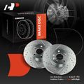 2 Pcs Front Drilled Brake Rotors for 2015 Volvo S80