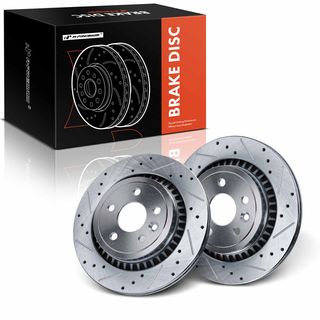 2 Pcs Rear Drilled Brake Rotors for Volvo XC60 10-17 2.0L 2.5L 3.0L 3.2L