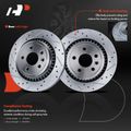 2 Pcs Rear Drilled Brake Rotors for 2016 Volvo XC60