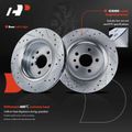 2 Pcs Rear Drilled Brake Rotors for 2016 Volvo XC60