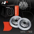 2 Pcs Rear Drilled Brake Rotors for 2016 Volvo XC60