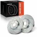 2 Pcs Front Drilled Brake Rotors for Volvo XC60 16-17 2.0L 2.5L 3.0L 5-Lug