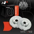 2 Pcs Front Drilled Brake Rotors for Volvo XC60 16-17 2.0L 2.5L 3.0L 5-Lug