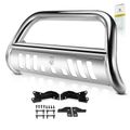 3 Inch Silver S/S 304 Bull Bar Front Bumper Push Grille Guard for Chevy Silverado 2500 HD 2020-2023