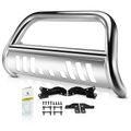 3 Inch Silver S/S 304 Bull Bar Front Bumper Push Grille Guard for Chevy Silverado 2500 HD 2020-2023