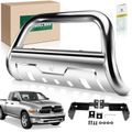 3.5 Inch Silver S/S 304 Bull Bar Front Bumper Grille Guard with Skid Plate for Dodge Ram 1500 2500 3500