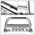 3.5 Inch Silver S/S 304 Bull Bar Front Bumper Grille Guard with Skid Plate for Dodge Ram 1500 2500 3500