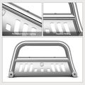 3 Inch Silver S/S 304 Bull Bar Front Bumper Grille Guard for Ford F-250 Super Duty 17-23