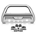 3.5 Inch Silver S/S 304 Oval Bull Bar Front Bumper Grille Guard for Jeep Wrangler JK 10-18