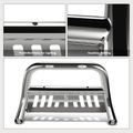 3 Inch Silver S/S 304 Bull Bar Front Bumper Grille Guard for Jeep Wrangler JL 18-24 Gladiator JT