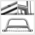 3 Inch Silver S/S 304 Bull Bar Front Bumper Grille Guard with Skid Plate for Toyota Highlander 14-16