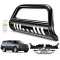 3 Inch Black Carbon Steel Bull Bar Front Bumper Grille Guard for Chevy Silverado 1500 GMC Sierra 07-18