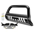 3 Inch Black Carbon Steel Bull Bar Front Bumper Grille Guard for Chevy Silverado 1500 GMC Sierra 07-18