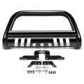 3 Inch Black Carbon Steel Bull Bar Front Bumper Push Grille Guard for Chevy Silverado 2500 GMC Sierra 11-19