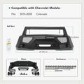 Textured Black Carbon Steel Winch Front Bumper Grille Guard with Winch Frame for Chevrolet Colorado 2015-2020