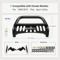 3 Inch Black Carbon Steel Bull Bar Front Bumper Grille Guard for Honda Pilot 2009-2015 SUV