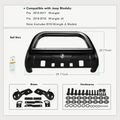 3.5 Inch Black Carbon Steel Oval Bull Bar Front Bumper Grille Guard for Jeep Wrangler 10-17 Wrangler JK