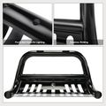 3 Inch Black Carbon Steel Bull Bar Front Bumper Grille Guard for Jeep Wrangler JL 18-24 Gladiator JT