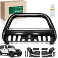 3 Inch Black Carbon Steel Bull Bar Front Bumper Grille Guard for Jeep Wrangler 2010-2018 Wrangler JK