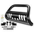 3 Inch Black Carbon Steel Bull Bar Front Bumper Grille Guard with Skid Plate for Nissan NV1500 NV2500