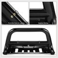 3.5 Inch Black Iron Bull Bar Front Bumper Grille Guard for Toyota Sequoia 08-22 Tundra 07-21