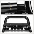 3.5 Inch Black Carbon Steel Bull Bar Front Bumper Grille Guard with Skid Plate for Toyota Tacoma 2016-2023