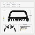 3 Inch Black Carbon Steel Bull Bar Front Bumper Grille Guard with Skid Plate for Toyota Highlander 14-16