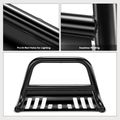 2.5 Inch Black Carbon Steel Bull Bar Front Bumper Grille Guard with Skid Plate for Toyota Sienna 11-13