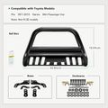 2.5 Inch Black Carbon Steel Bull Bar Front Bumper Grille Guard with Skid Plate for Toyota Sienna 11-13