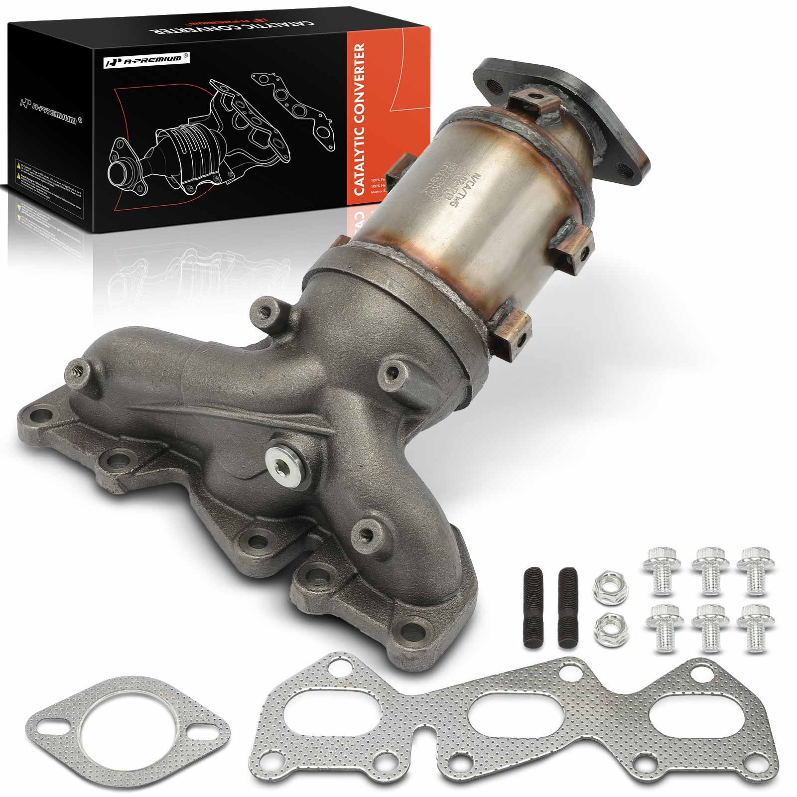 Front Passenger Catalytic Converter with Integrated Exhaust Manifold