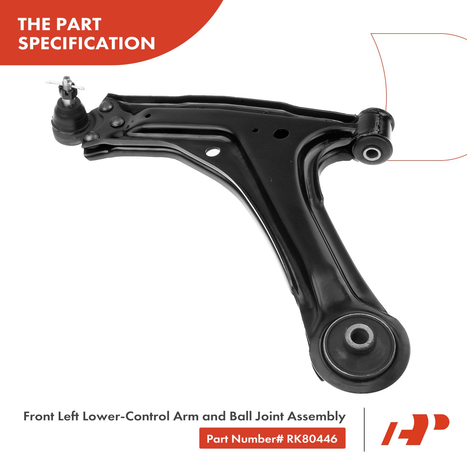 A-Premium.com | Front Left Lower Control Arms with Ball Joints for