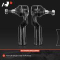 2 Pcs Outer Tie Rod End for 2009 Mazda 3 Sport