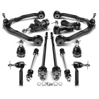 13 Pcs Front Control Arm with Ball Joint & Tie Rod End for Chevy Silverado 1500 GMC