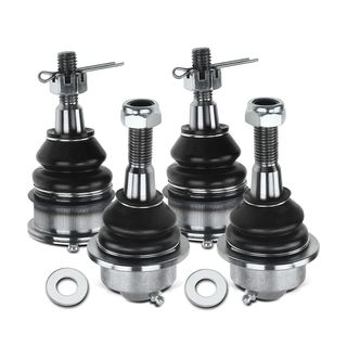 4 Pcs Front Lower & Upper Ball Joint for Chevy Silverado 1500 Sierra 1500 GMC Hummer