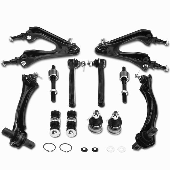 12 Pcs Front & Rear Control Arm Sway Bar Link Tie Rod End for Acura CL 97-99 Honda
