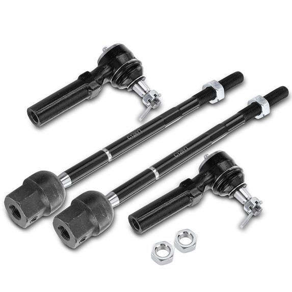 4 Pcs Front Inner & Outer Tie Rod End for Chrysler Dodge 600 Hyundai Mitsubishi