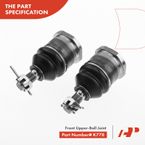 4 Pcs Front Lower & Upper Ball Joint Kit for Dodge Dakota 1987-1996 2.2L 2.5L 4WD