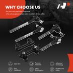 6 Pcs Inner & Outer Steering Tie Rod Ends for Dodge Ram 1500 2000-2001 2500 3500