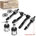 6 Pcs Inner & Outer Tie Rod Ends Kit with Ball Joints for Honda Civic CRX 1988-1991
