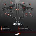 12 Pcs Front & Rear Control Arm Stabilizer Bar Link Tie Rod End for Honda Civic 01-05